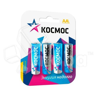 Лот: 19562981. Фото: 1. Батарейка AA LR6 Космос Alkaline... Батарейки, аккумуляторы, элементы питания
