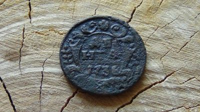 Лот: 4508757. Фото: 1. денга 1736 года. Россия до 1917 года