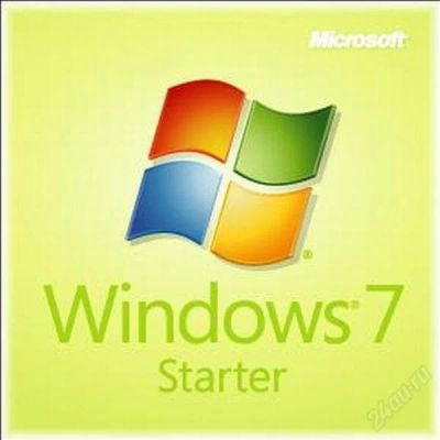 Лот: 2923641. Фото: 1. Windows 7 Starter SP-1 + лицензия... Системные