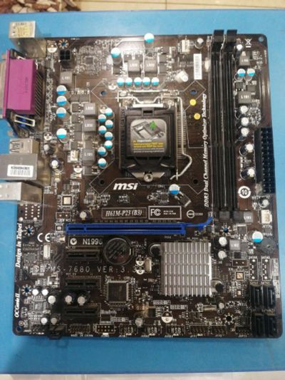 Лот: 19979189. Фото: 1. Материнская плата MSI H61M-P23... Материнские платы