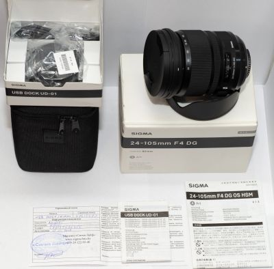 Лот: 17471189. Фото: 1. Sigma AF 24-105mm f/4 DG OS HSM... Объективы