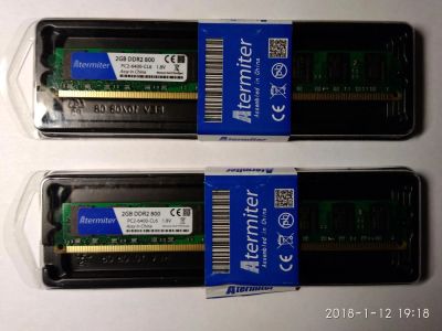 Лот: 8075286. Фото: 1. DDR2 800Mhz, PC6400, продажа комплектом... Оперативная память