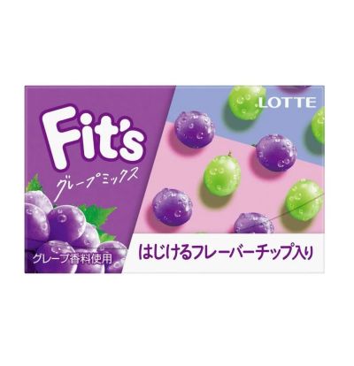 Лот: 20532147. Фото: 1. Жев. резинка LOTTE Fit's Grape... Жевательная резинка