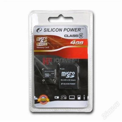 Лот: 1627057. Фото: 1. Карта памяти micro - SDHC SILICON... Карты памяти