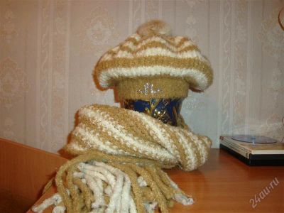 Лот: 1305855. Фото: 1. набор шапка+шарф Обмен!. Головные уборы