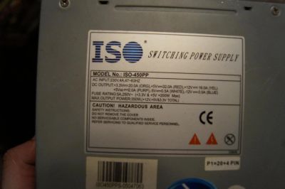 Лот: 8150372. Фото: 1. Блок питания для компьютера 450W. Корпуса, блоки питания