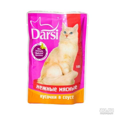 Лот: 10398900. Фото: 1. Корм Darsi Для Кошек В Соусе Мясные... Корма