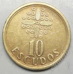 Лот: 1436530. Фото: 1. Португалия. 10 эскудо 1997г. Европа