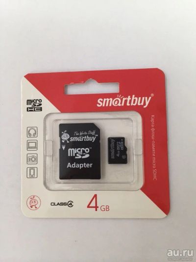 Лот: 10086748. Фото: 1. 4 Gb MicroSD карта памяти SmartBuy. Карты памяти