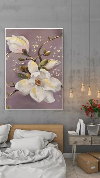 Лот: 18200874. Фото: 1. Интерьерная картина "Magnolia". Картины, рисунки