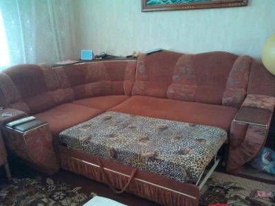 Лот: 3426634. Фото: 1. Диван уголок+кресло+пуфик. Диваны