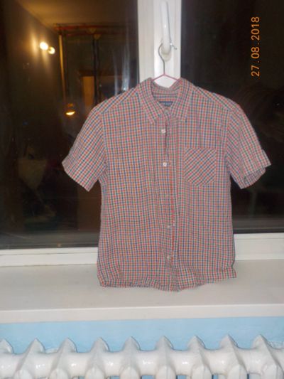 Лот: 12019543. Фото: 1. рубашка на мальчика в клетку. Рубашки, блузки, водолазки