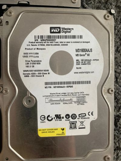 Лот: 25725412. Фото: 1. Hdd 80,120,160Gb 7шт. Жёсткие диски (HDD)
