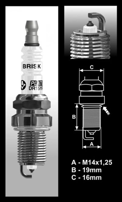 Лот: 4174677. Фото: 1. BRISK platin ytrium dr17ypp1. Двигатель и элементы двигателя