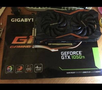 Лот: 18024515. Фото: 1. Gigabyte GTX 1050ti g1 gaming... Видеокарты