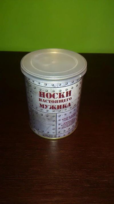 Лот: 11025758. Фото: 1. Носки в банке (подарок, сувенир... Другое (сувениры, подарки)