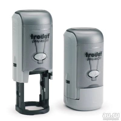 Лот: 15535883. Фото: 1. Trodat 46019 (d 19 мм) цвет серый... Печати, штампы, оснастки