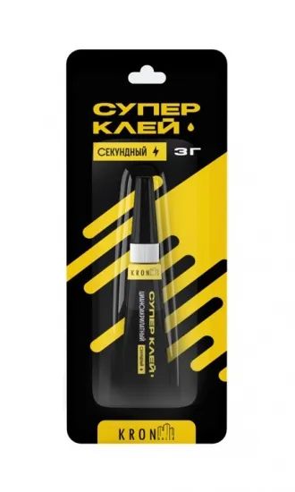 Лот: 21349515. Фото: 1. Супер-клей KRONbuild цианоакрилатный... Клеи, герметики, пена монтажная, клейкие ленты