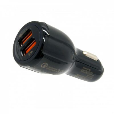 Лот: 16754462. Фото: 1. АЗУ 2 USB 3.1A LZ-681 QC 3.0 черный... Зарядные устройства, блоки питания, адаптеры сетевые для смартфонов