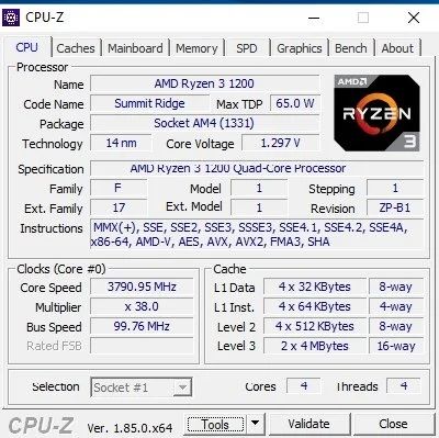 Лот: 14318579. Фото: 1. AMD Ryzen 3 1200 OEM. Процессоры