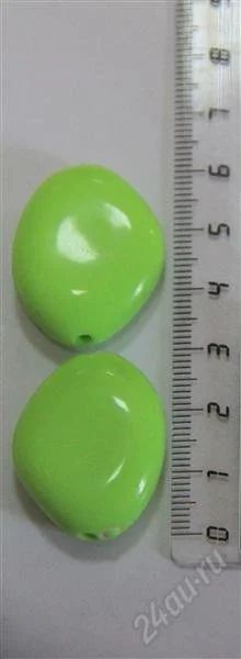 Лот: 2549103. Фото: 1. Бусина овал, плоский. 3 см. Бижутерия ручной работы