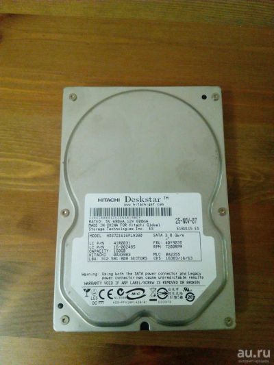 Лот: 11014793. Фото: 1. Жесткий диск HDD / 160 GB / SATA... Жёсткие диски (HDD)
