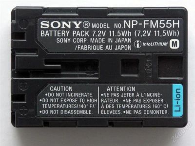 Лот: 1879882. Фото: 1. SONY NP-FM55H. Аккумуляторы, зарядные