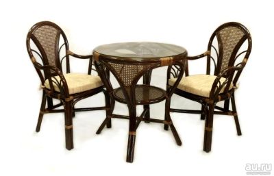 Лот: 8475030. Фото: 1. Плетеная мебель из натурального... Столы, стулья, обеденные группы