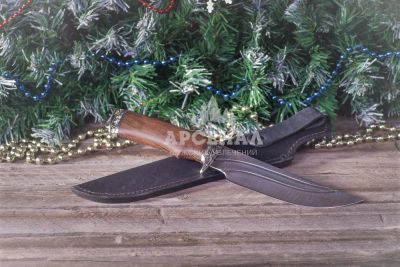 Лот: 10753321. Фото: 1. Нож "Пума" с дамасской стали I... Подарки на 23 февраля