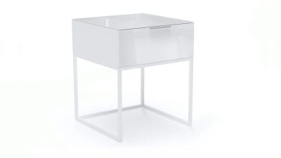 Лот: 24392033. Фото: 1. Тумба прикроватная с ящиком Glass... Тумбы
