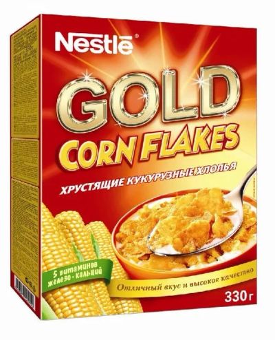 Лот: 10470874. Фото: 1. Готовый завтрак Nestle Gold Corn... Корма