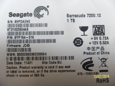 Лот: 14065596. Фото: 1. Жесткий диск Seagate 7200.12 1TB. Жёсткие диски (HDD)