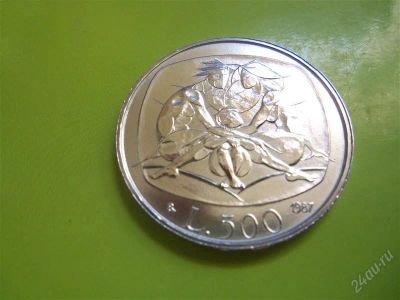Лот: 2767796. Фото: 1. 500 лир 1987 г.Италия,серебро... Европа