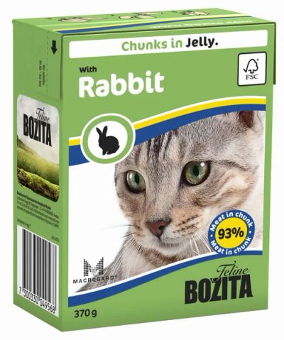 Лот: 4929805. Фото: 1. Bozita Feline Rabbit, мясные кусочки... Корма