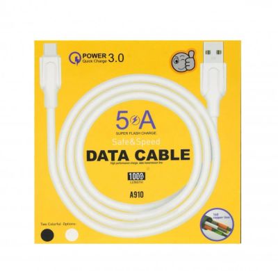 Лот: 14902329. Фото: 1. USB кабель Type C 5A QC3.0 A910... Дата-кабели, переходники