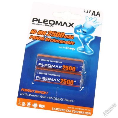 Лот: 5696409. Фото: 1. Аккумулятор AA Samsung Pleomax... Аккумуляторы, зарядные