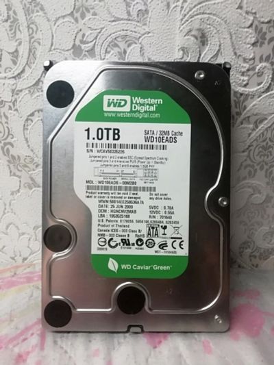 Лот: 17708667. Фото: 1. жесткий диск WD GREEN 1 TB. Жёсткие диски (HDD)