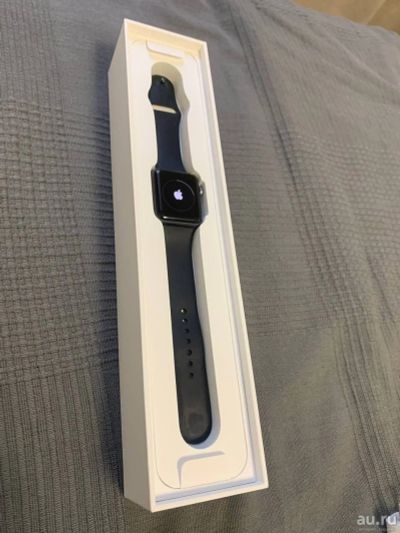 Лот: 18557128. Фото: 1. Apple Watch 3 42mm Sport Black. Смарт-часы, фитнес-браслеты, аксессуары