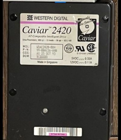 Лот: 21098671. Фото: 1. Жесткий диск, винчестер, WD caviar... Жёсткие диски (HDD)