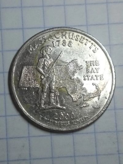Лот: 10394917. Фото: 1. 25 центов США серия "Штаты и территории... Америка