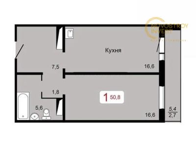 Лот: 16742423. Фото: 1. Продам 1комн ,4 кв. 2020. Квартиры, студии