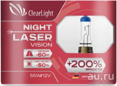 Лот: 4827708. Фото: 1. Лампа H11(Clearlight)12V-55W Night... Детали тюнинга