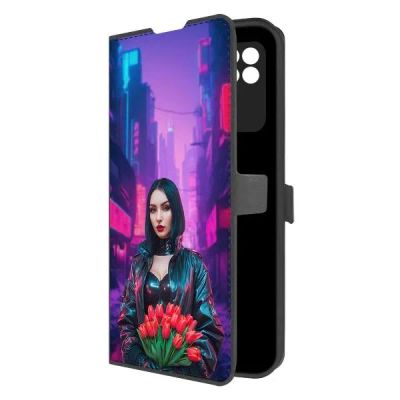 Лот: 25382926. Фото: 1. Чехол Krutoff Eco Book "Киберпанк... Чехлы, бамперы