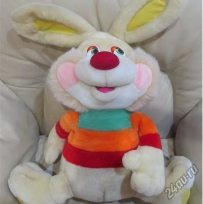 Лот: 8384069. Фото: 1. Большая мягкая игрушка Заяц. Мягкие