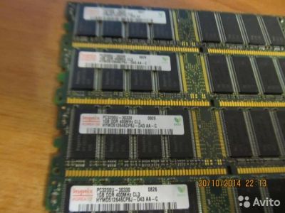 Лот: 5334243. Фото: 1. Hynix DDR 400 DIMM 1Gb память... Оперативная память