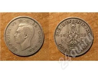Лот: 6182. Фото: 1. Распродажа! Шиллинг 1938г. Серебро... Красноярск