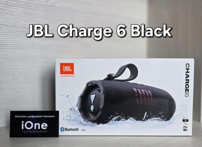 Лот: 25518476. Фото: 1. JBL Charge 6 Black (Новая). Портативные, беспроводные колонки