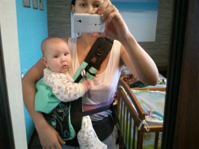 Лот: 3897728. Фото: 1. Эргономичный рюкзак I Love Mum. Слинги, эрго рюкзаки, переноски