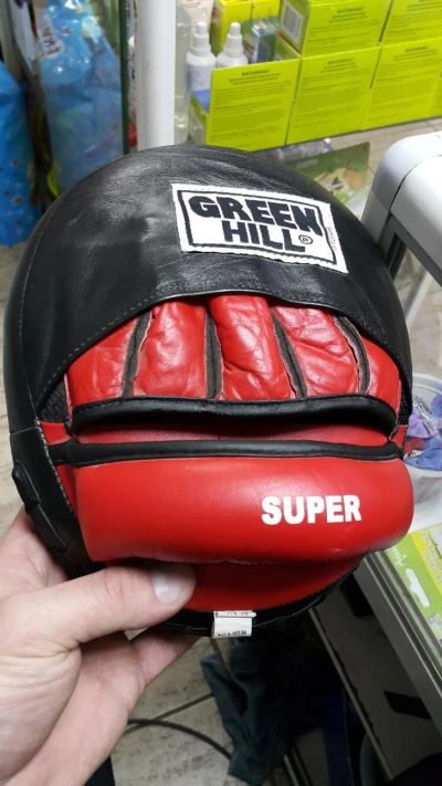 Лот: 6197607. Фото: 1. Лапы боксерские Green Hill натур... Одежда для боевых искусств