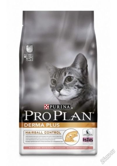 Лот: 5580749. Фото: 1. Корм PRO PLAN Derma Plus для кошек... Корма